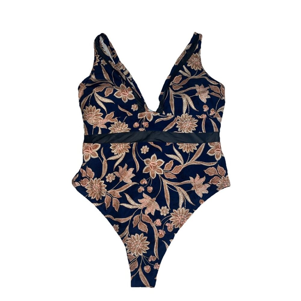 Cupshe Women One Piece Swimsuit bathing suit plus size 2X Mesh mid area NEW